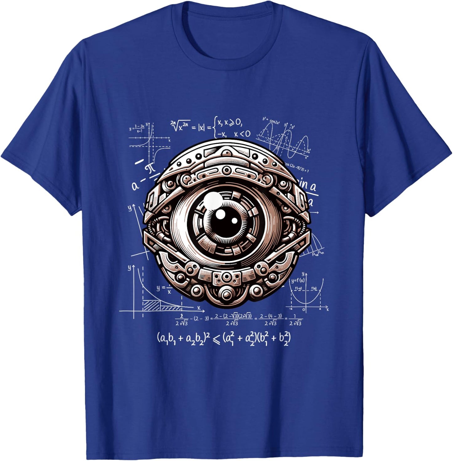 Math Geek Mechanical Eye Tech Enthusiast Engineer T-Shirt - T-Shirt | Royal