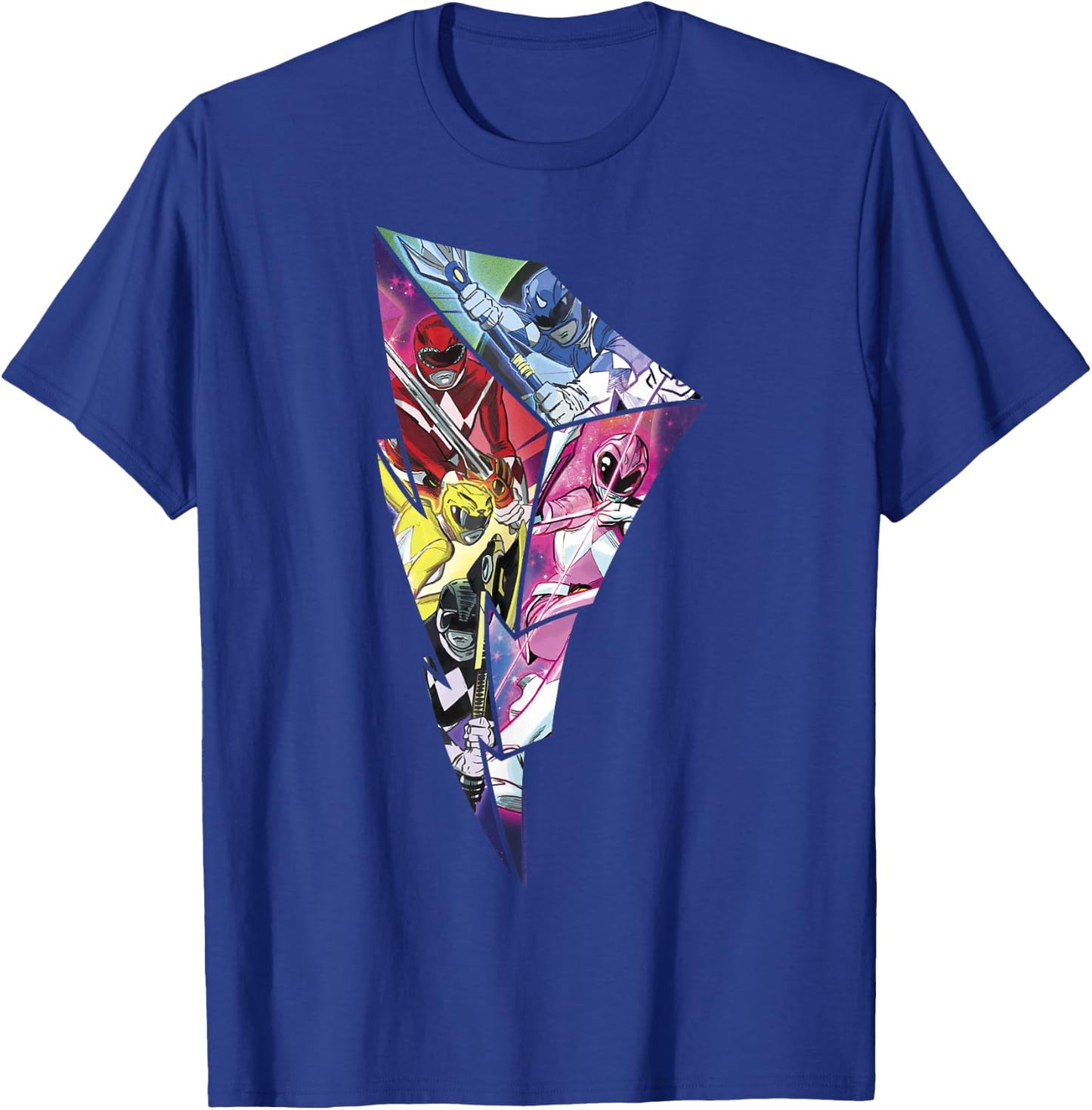 Power Rangers Retro Full On Megazord Float T-Shirt - T-Shirt | Royal