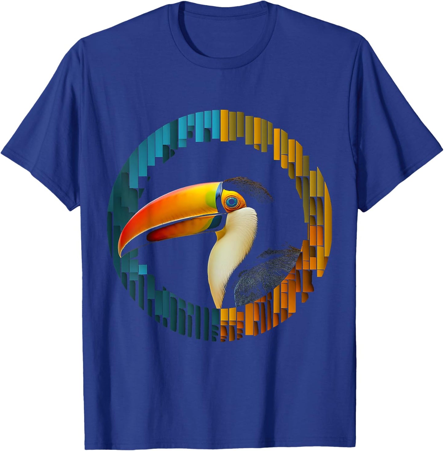 Toucan Polygon Bird Art Animal Colorful Graphic Toucan T-Shirt - T-Shirt | Royal