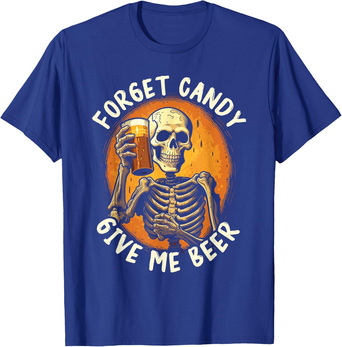 Halloween Beer Drinker Trick Or Treat Spooky Alcoholic T-Shirt - T-Shirt | Royal