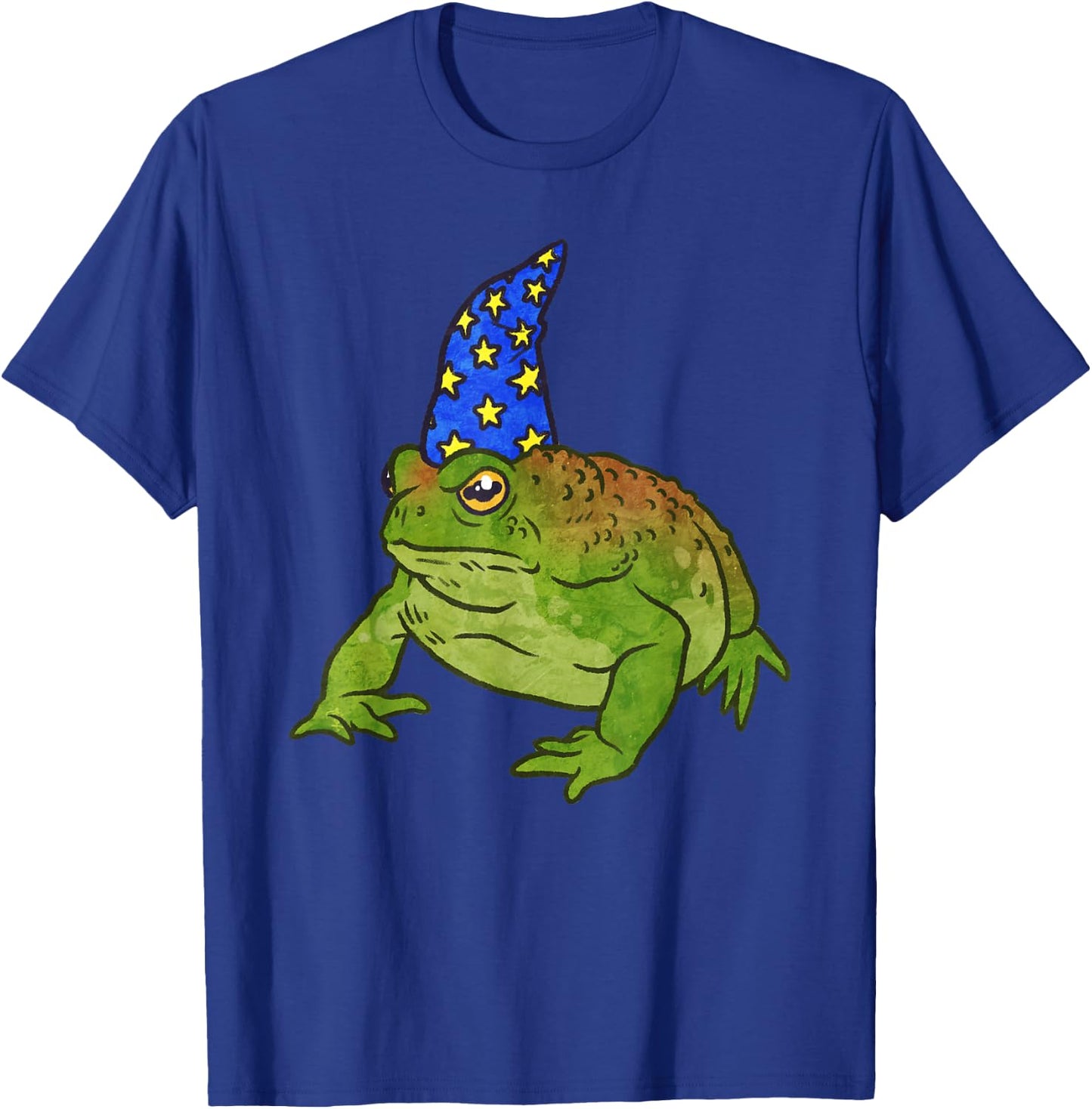 Grumpy Frog Wizard with Resting Toad Face T-Shirt - T-Shirt | Royal