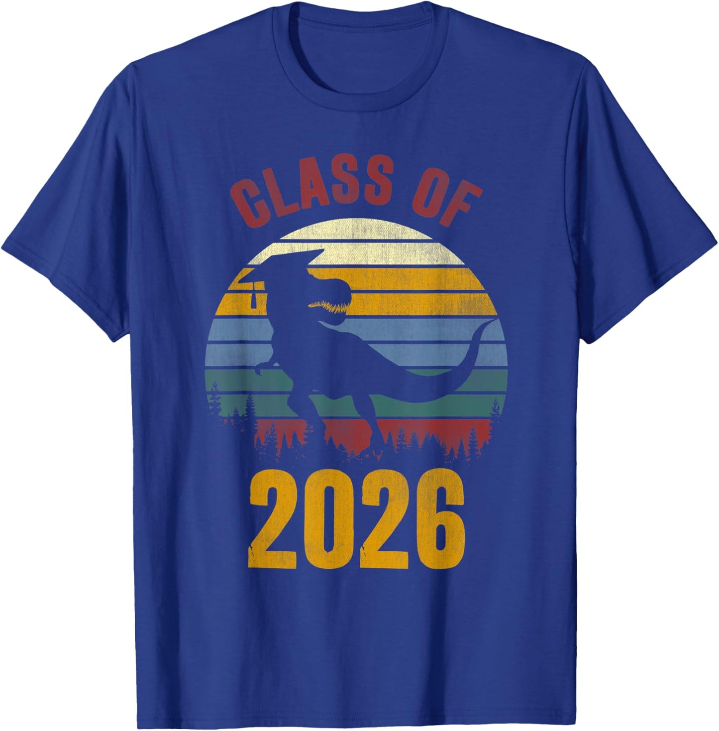 Dinosaur Class Of 2026 First Day 7th Grade Boys Kids Gift T-Shirt - T-Shirt | Royal