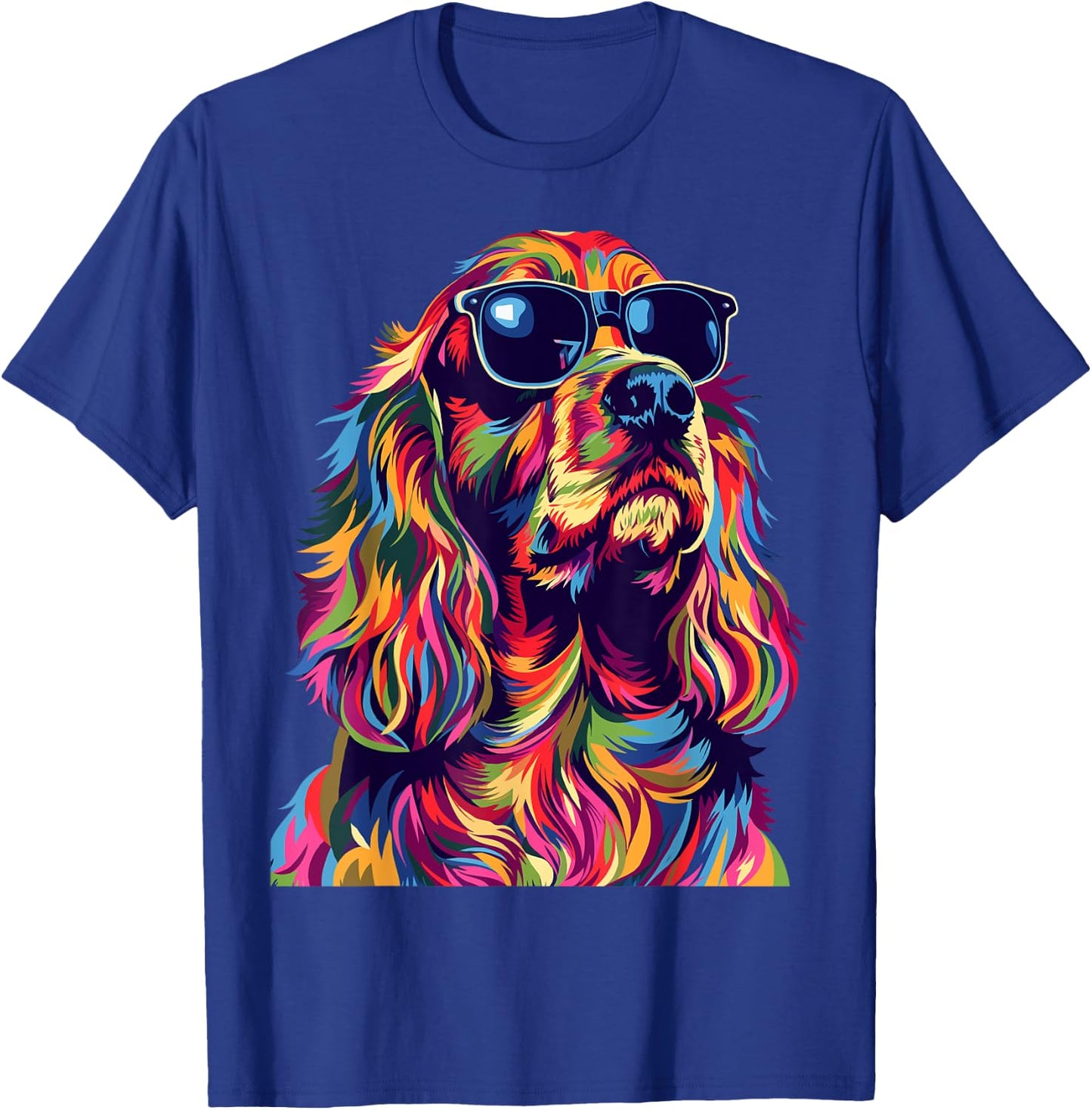 Cocker Spaniel Lovers Pop Art Funny English Cocker Spaniel T-Shirt - T-Shirt | Royal