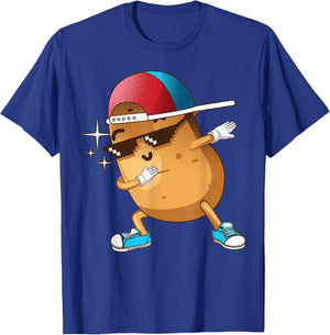 Funny Dabbing Potato Gift Cool Dancing Spuds Hip-hop Foodie T-Shirt - T-Shirt | Royal