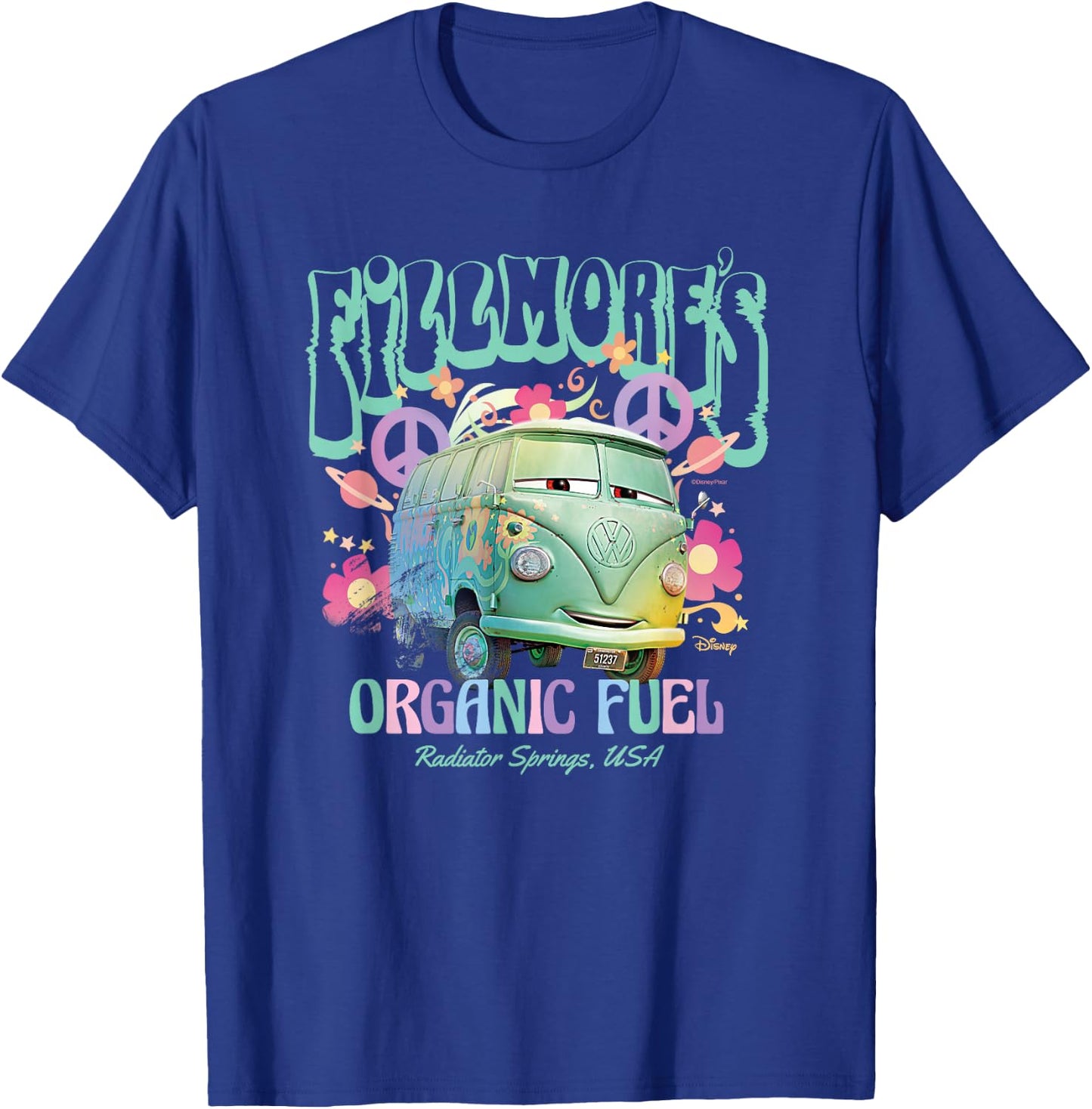 Cars Fillmores Organic Fuel T-Shirt - T-Shirt | Royal