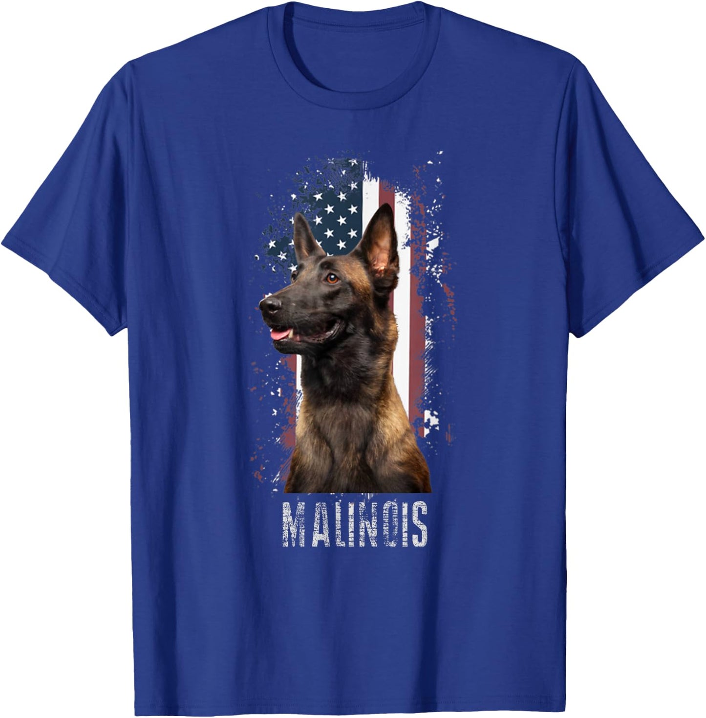 Belgian Malinois Belgian Malinois American Flag Funny Dog Gift -Adults Black Small T-Shirt - T-Shirt | Royal