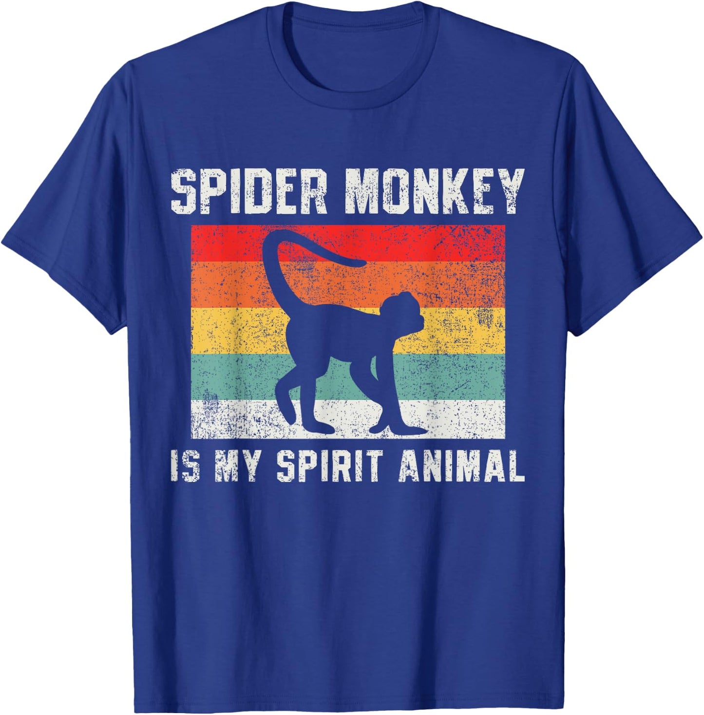 Spider Monkey Retro Vintage T-Shirt - T-Shirt | Royal