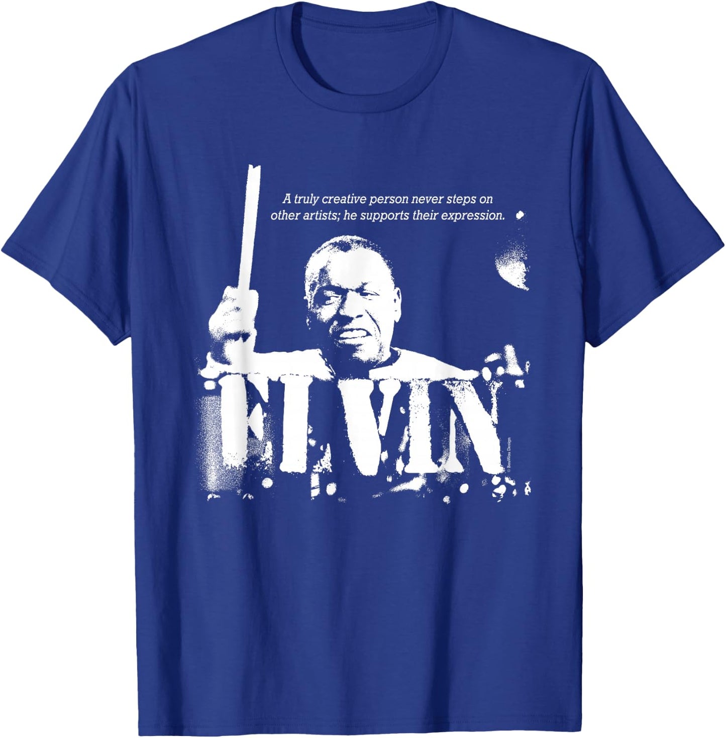 Elvin Jazz Wisdom Drummer Musician (1-color) T-Shirt - T-Shirt | Royal