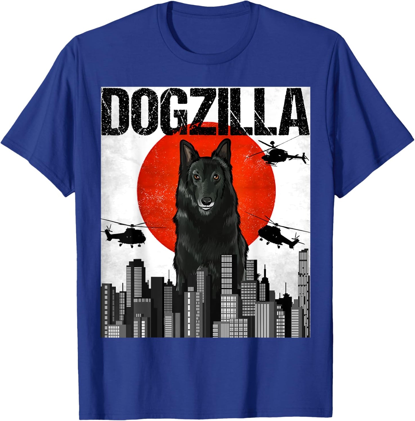 Funny Vintage Japanese Dogzilla Belgian Sheepdog Women T-Shirt - T-Shirt | Royal