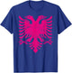 ALBANIAN Eagle PINK Big Flag Men Women Kids ALBANIA T-Shirt - T-Shirt | Royal