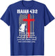 Thin Red Line Firefighter Cross Bible Verse American Flag Small T-Shirt - T-Shirt | Royal