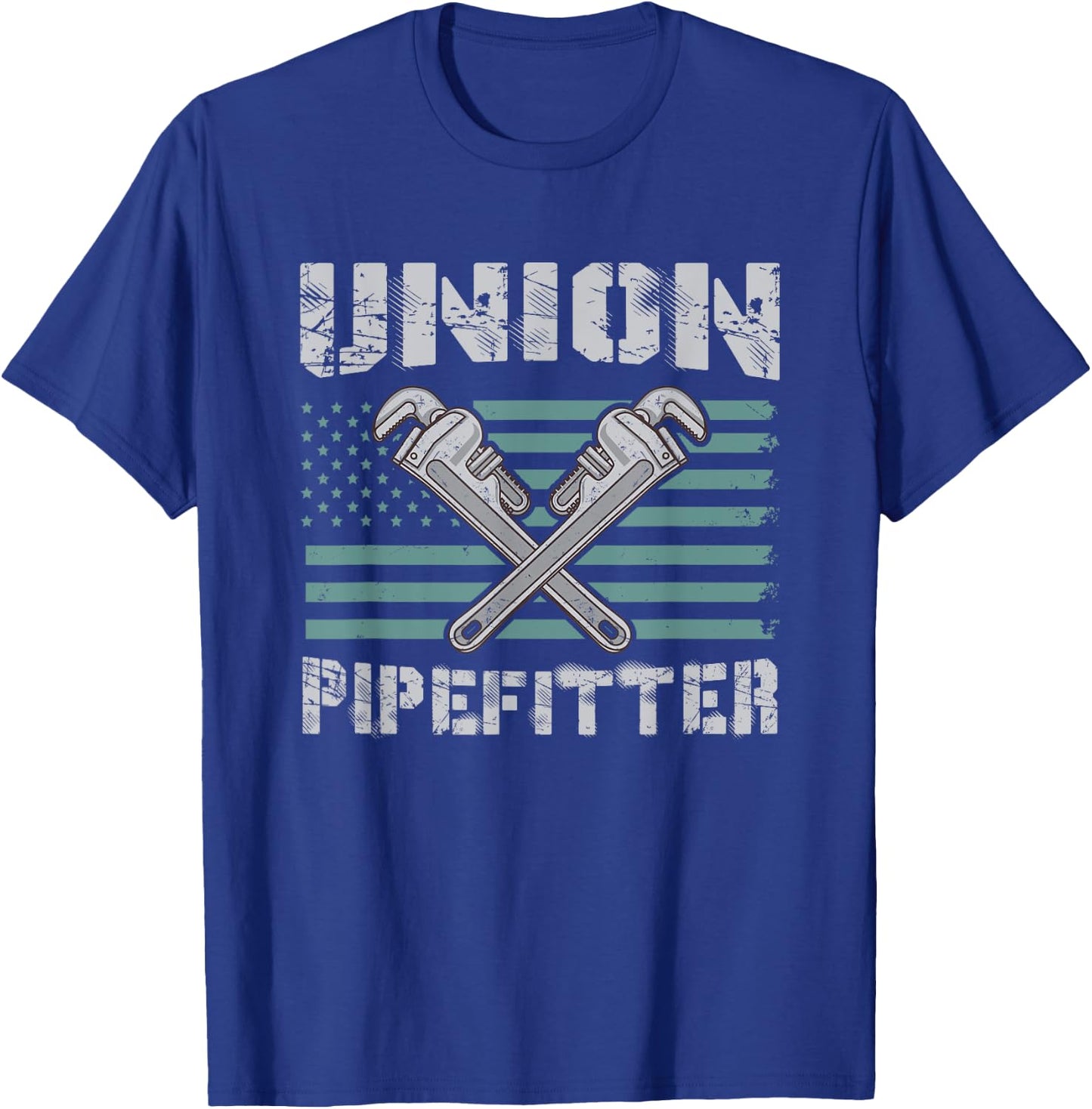 Union Pipefitter Flag for Pipefitter T-Shirt - T-Shirt | Royal