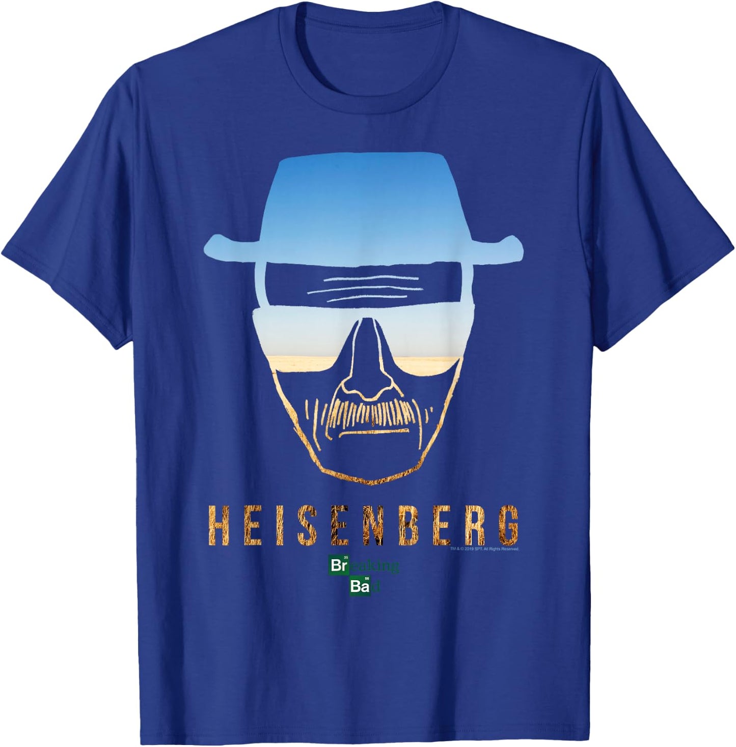 Breaking Bad Heisenberg Desert Horizon Outline Small T-Shirt - T-Shirt | Royal
