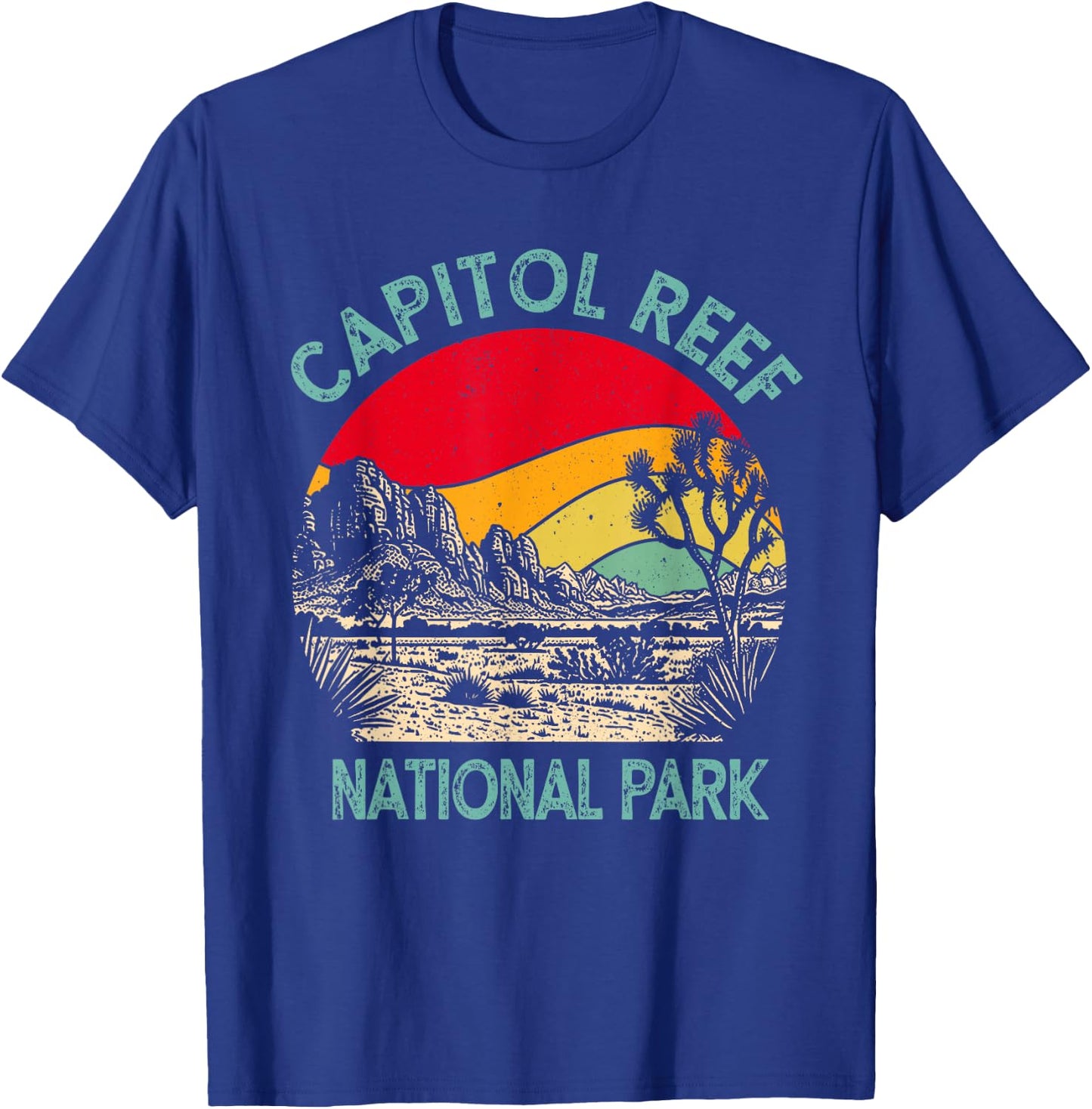 Retro Vintage Capitol Reef National Park 2025 Hiking Outdoor T-Shirt - T-Shirt | Royal