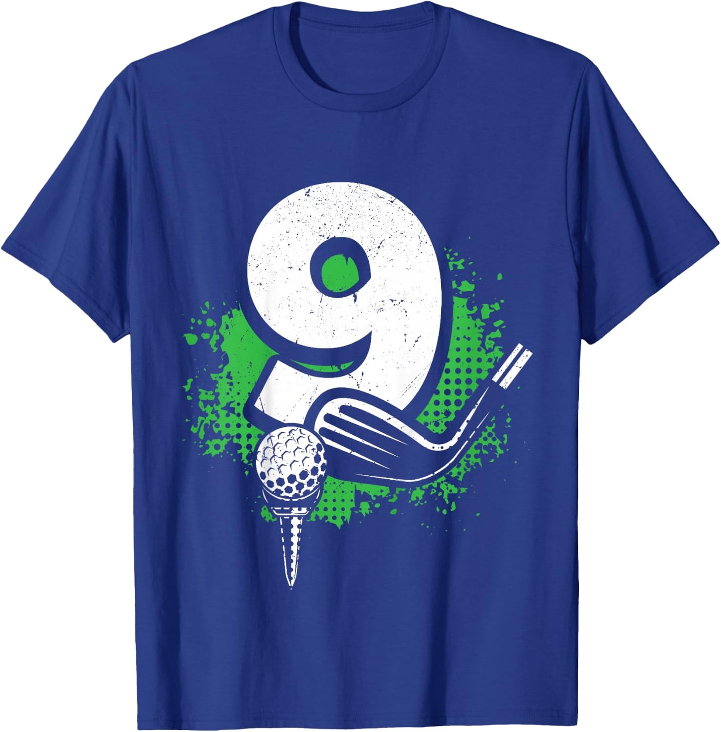 Kids 9th Birthday Boy Golf Player Golf 9 Years Old T-Shirt - T-Shirt | Royal
