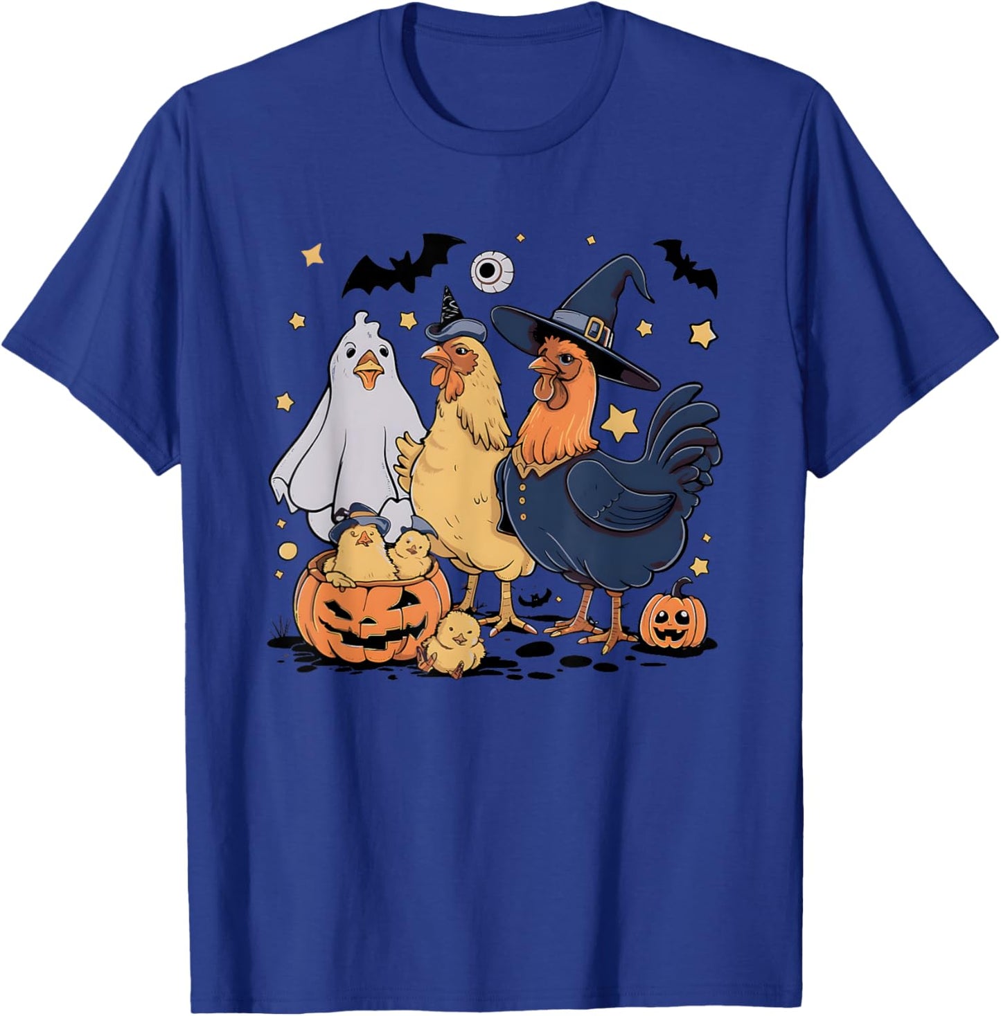 Ghost Chicken Halloween Witch Chicken T-Shirt - T-Shirt | Royal