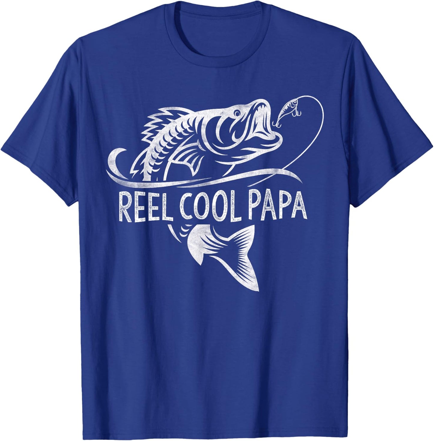 Reel Cool Papa Fishing Dad Gifts Father's Day Fisherman Fish T-Shirt - T-Shirt | Royal