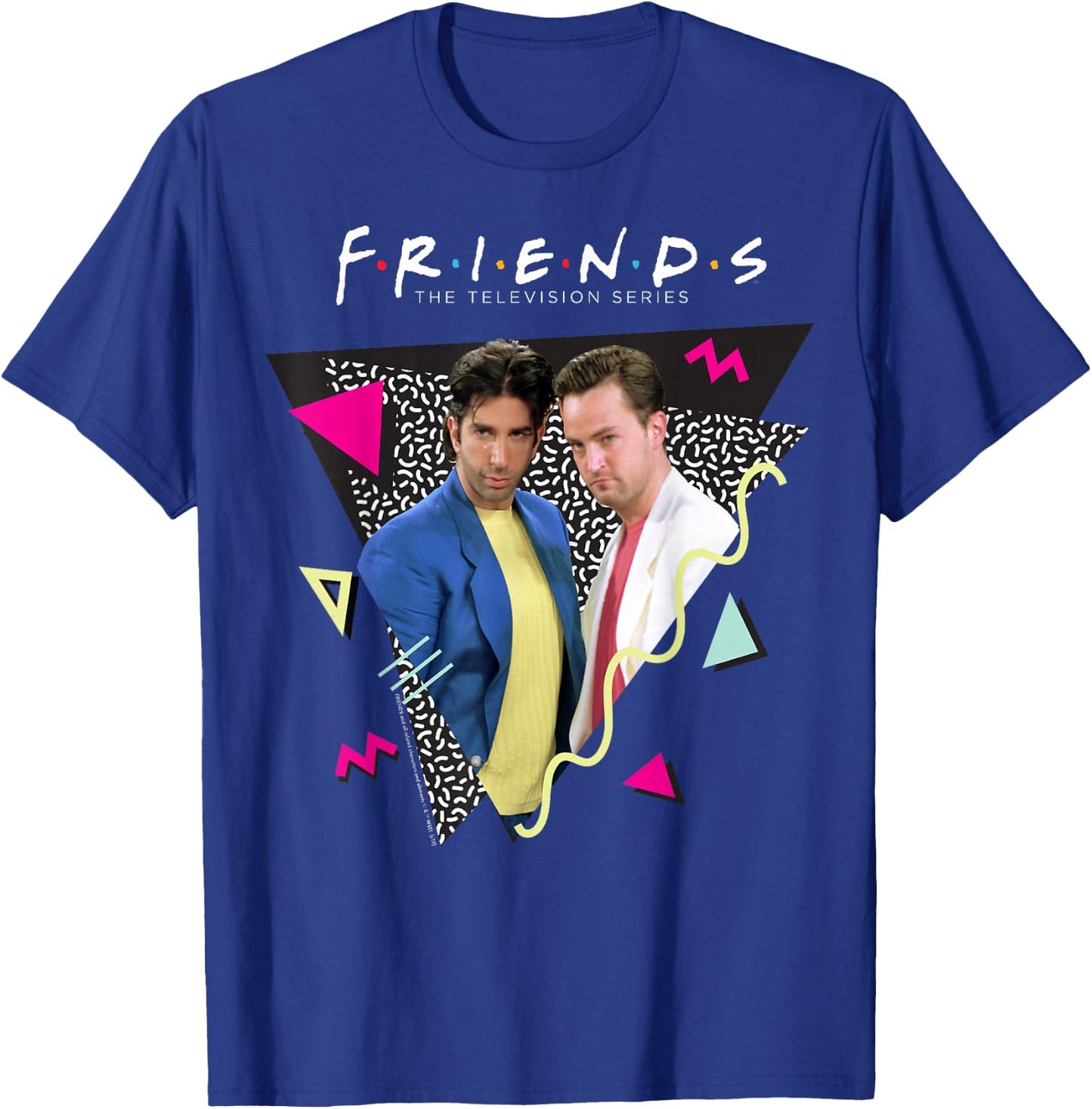 Friends Chandler & Ross Retro T-Shirt - T-Shirt | Royal