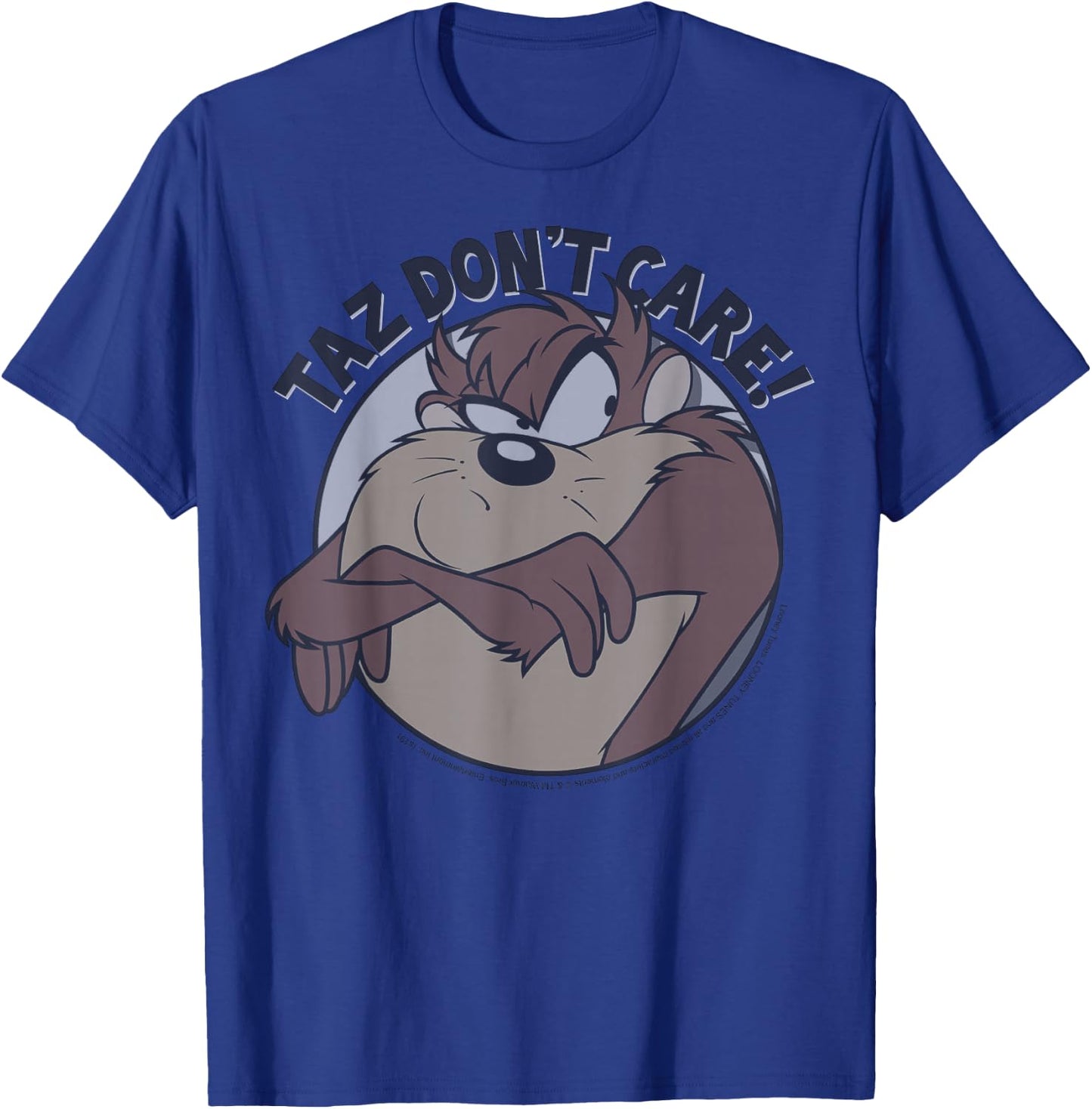 Looney Tunes Taz Don't Care Portrait T-Shirt - T-Shirt | Royal