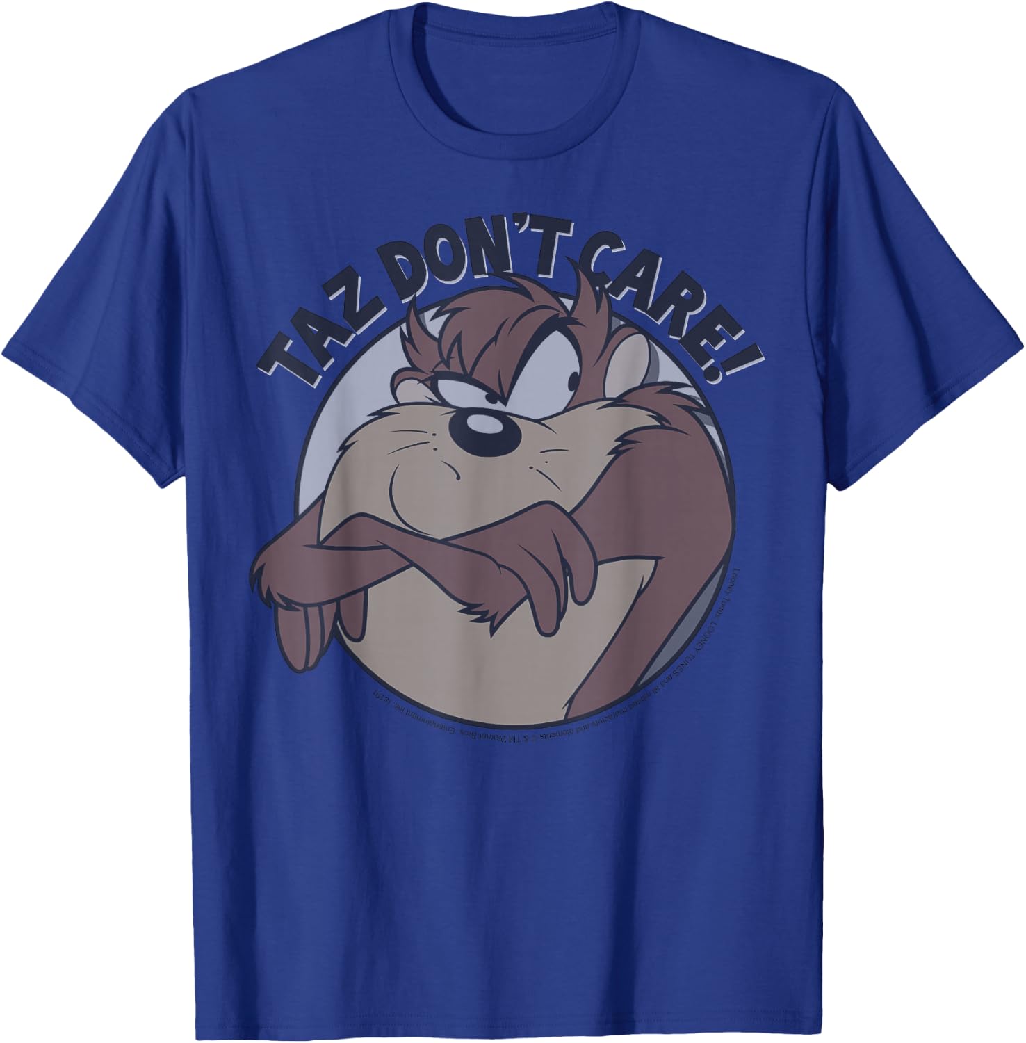 Looney Tunes Taz Don't Care Portrait T-Shirt - T-Shirt | Royal