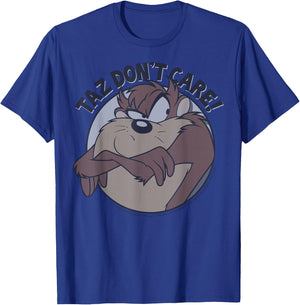 Looney Tunes Taz Don't Care Portrait T-Shirt - T-Shirt | Royal