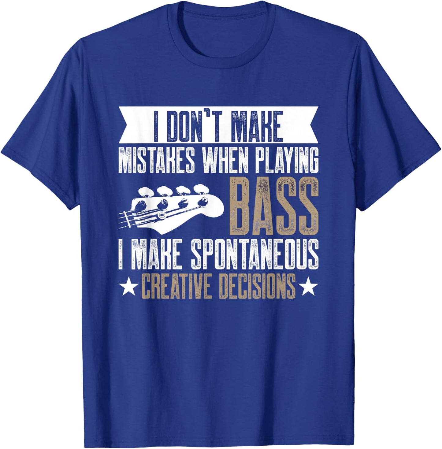 Bass Guitars Vintage Guitarist Guitar Player Gift T-Shirt - T-Shirt | Royal