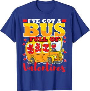 School Bus Driver Valentines Day Cute Funny Gift Women Men T-Shirt - T-Shirt | Royal