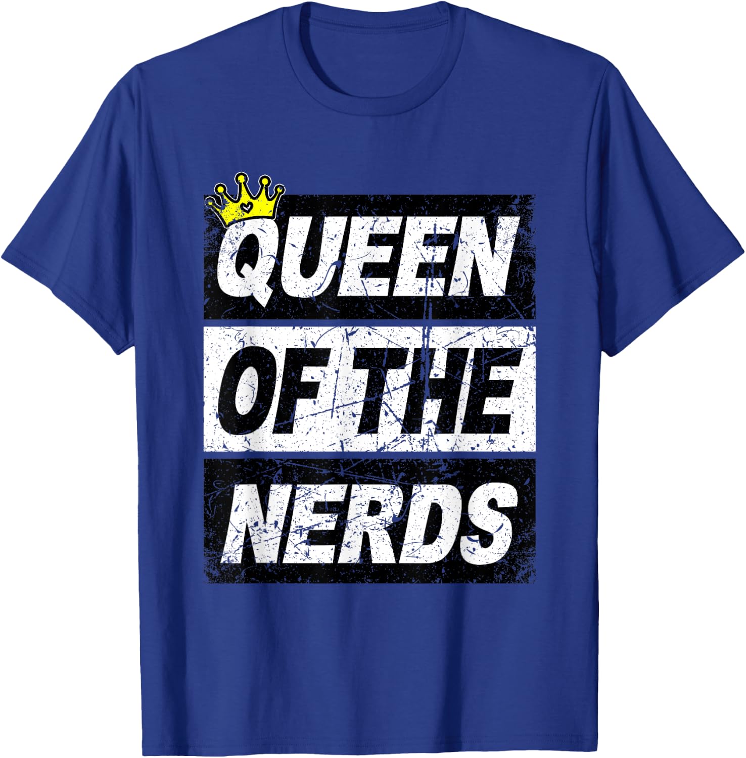 Retro Queen of the Nerds Shirt Funny Geek Women Kids T-Shirt - T-Shirt | Royal
