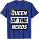 Retro Queen of the Nerds Shirt Funny Geek Women Kids T-Shirt - T-Shirt | Royal