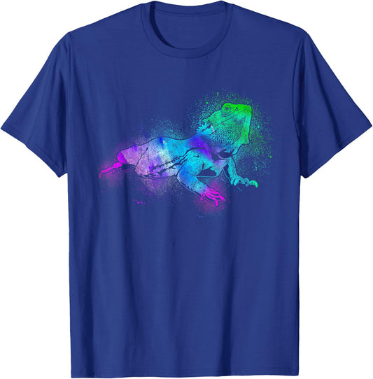 Bearded Dragon Watercolor T-Shirt - T-Shirt | Royal