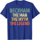 Beckham The Man The Myth The Legend Shirt First Name Beckham T-Shirt - T-Shirt | Royal