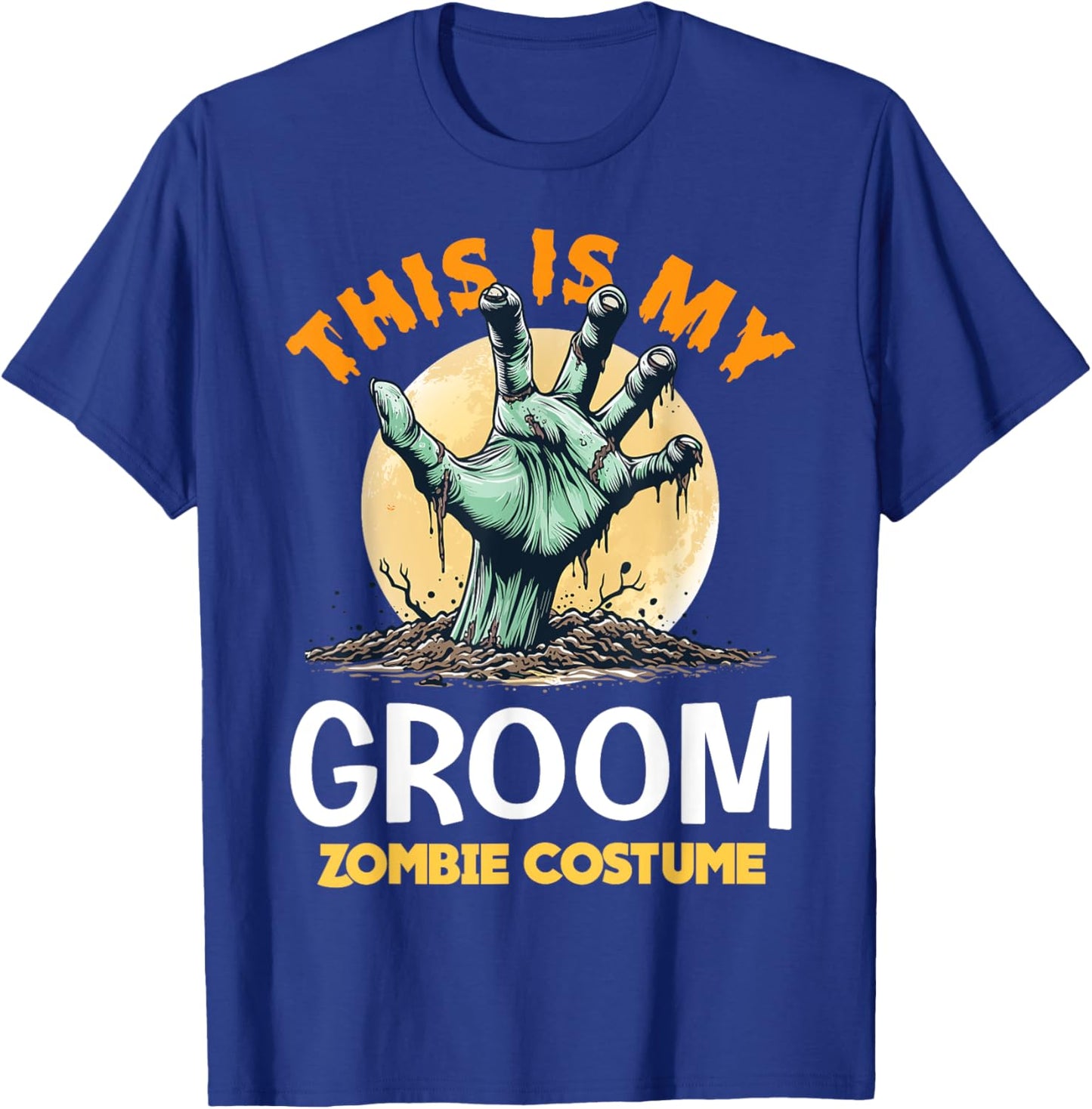 Groom Halloween Zombie Matching Costume T-Shirt - T-Shirt | Royal