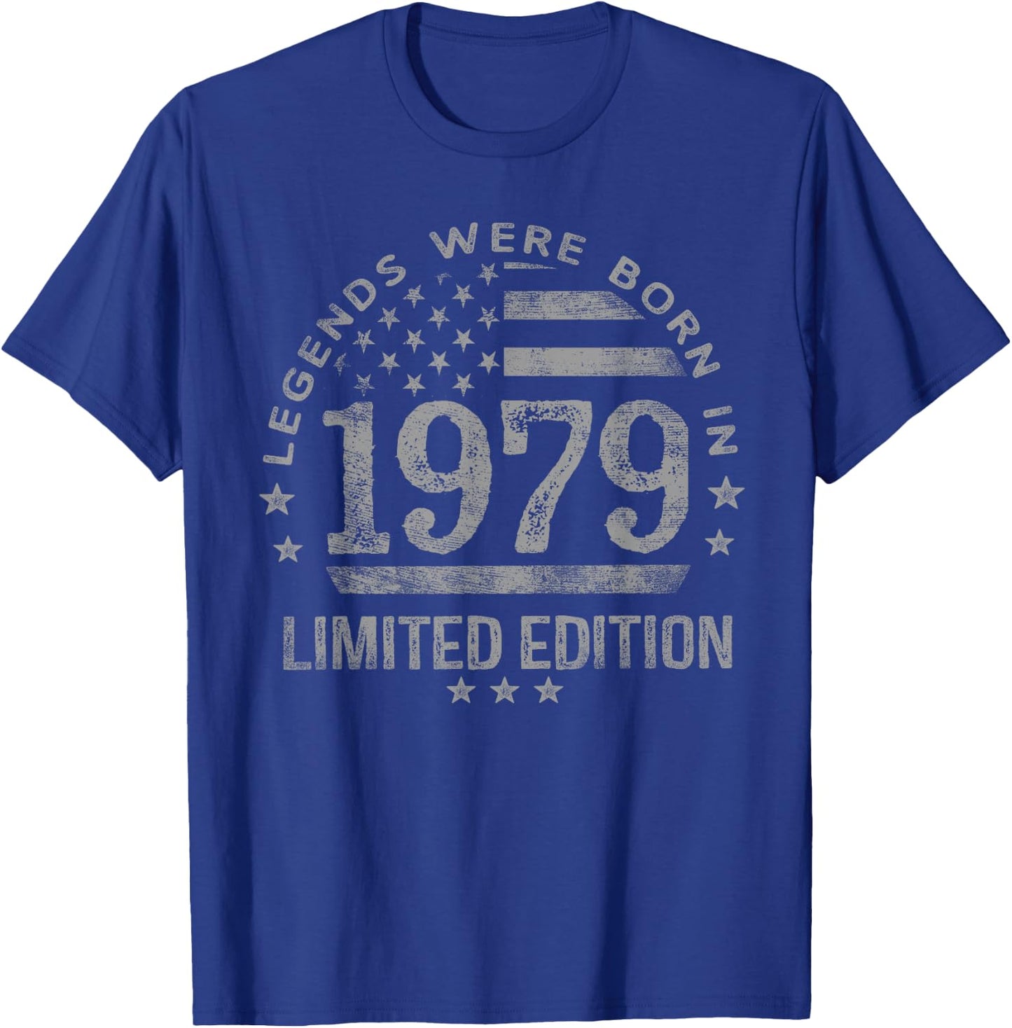 Legends were Born in 1979 USA Flag T-Shirt - T-Shirt | Royal