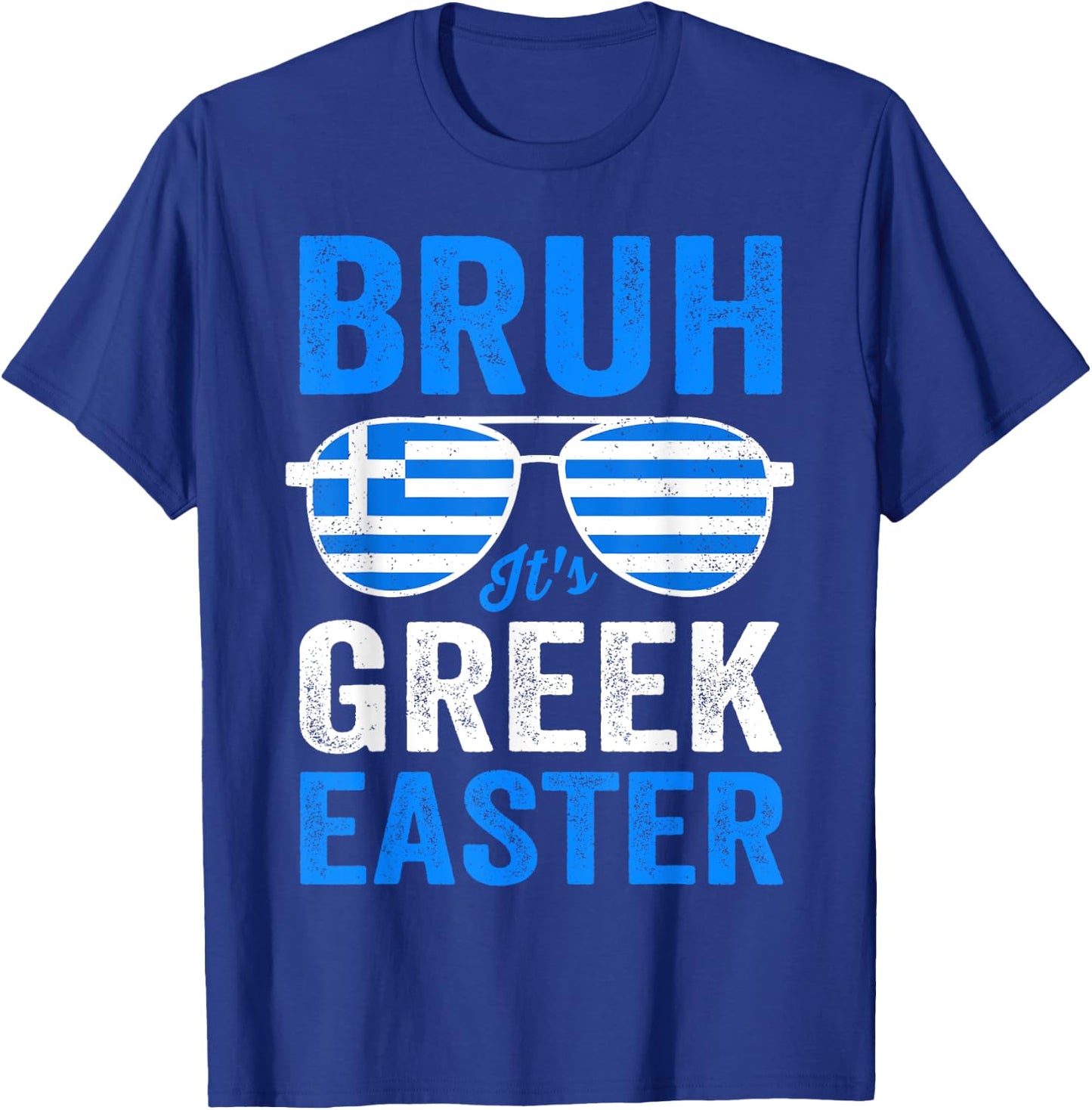 Bruh It's Greek Easter Funny Retro Greek Easter Boys Toddler T-Shirt - T-Shirt | Royal
