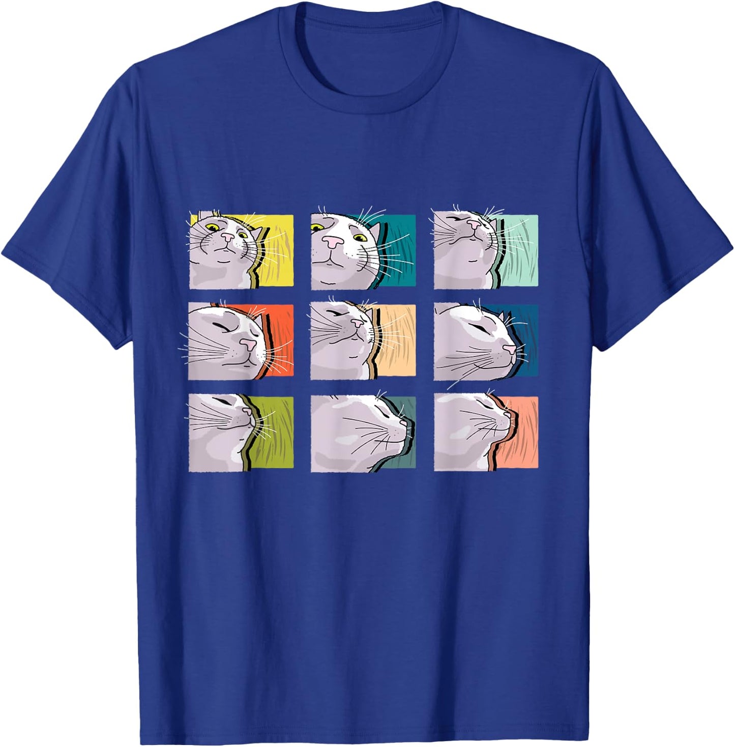 Cat Vibing Meme / CatJAM / Cat Vibing to Music (Color) Women Girls Kids T-Shirt - T-Shirt | Royal