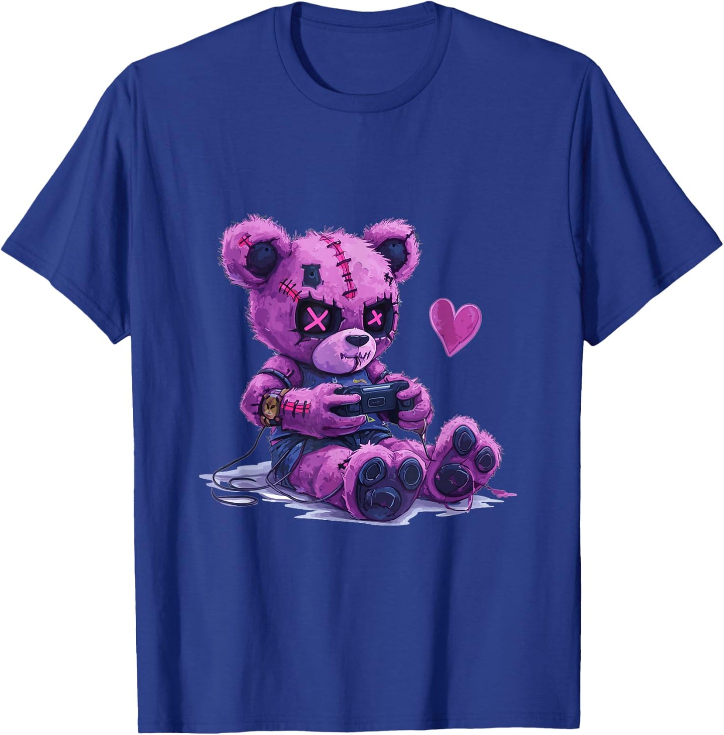 Goth Pastel Cute Creepy Kawaii Gamer Teddy Bear Gaming T-Shirt - T-Shirt | Royal