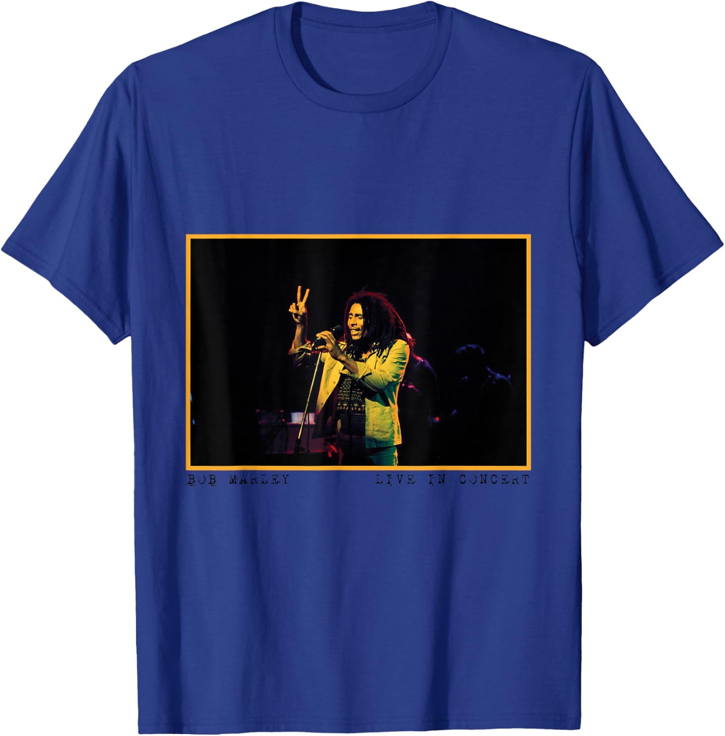 Bob Marley x David Burnett Live in Concert Photo T-Shirt - T-Shirt | Royal