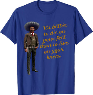 Emiliano Zapata Mexican Flag La Revolucion Mexicana T-Shirt - T-Shirt | Royal