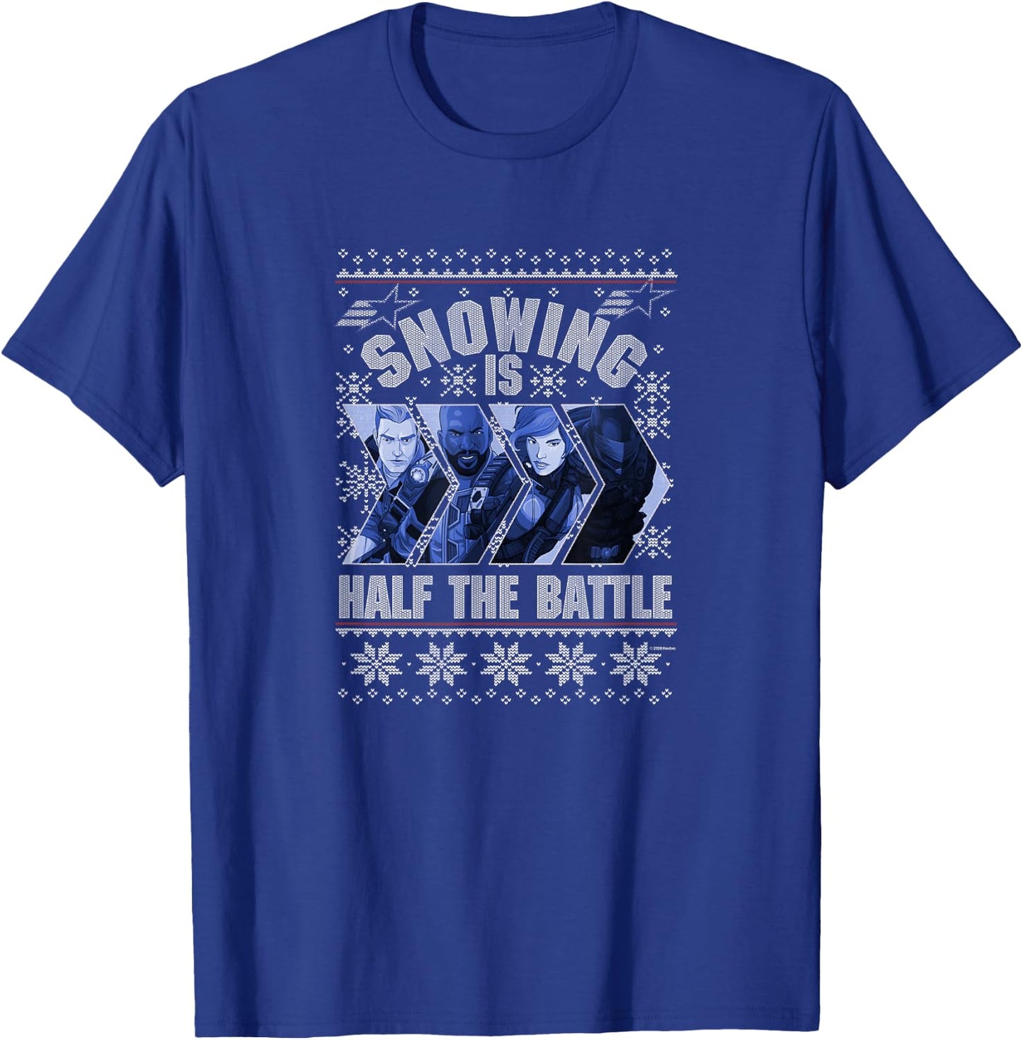 G.I. Joe Christmas Snowing Is Half The Battle Ugly Sweater T-Shirt - T-Shirt | Royal