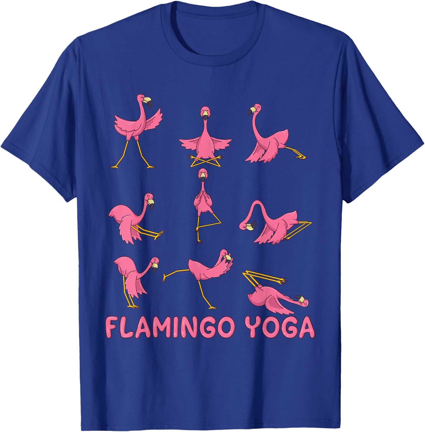 Funny Yoga Shirt Flamingo Yoga Meditation Spiritual Zen T-Shirt - T-Shirt | Royal