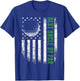 Golf Lover Retro USA American Flag Best Uncle By Par T-Shirt - T-Shirt | Royal
