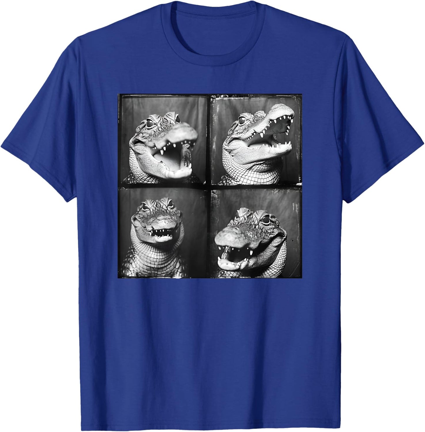 Crocodile Lover Photostrip Quirky Alligator Funny Animal T-Shirt - T-Shirt | Royal