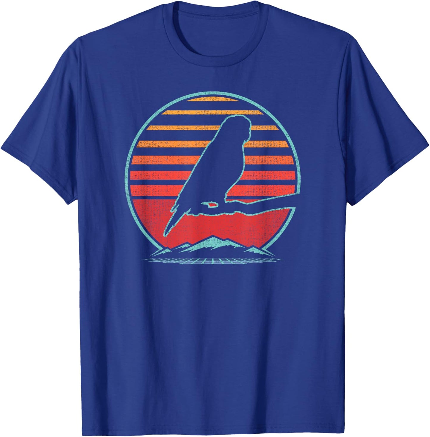 Conure Parrot Retro Vintage 80s Style Birding Gift T-Shirt - T-Shirt | Royal