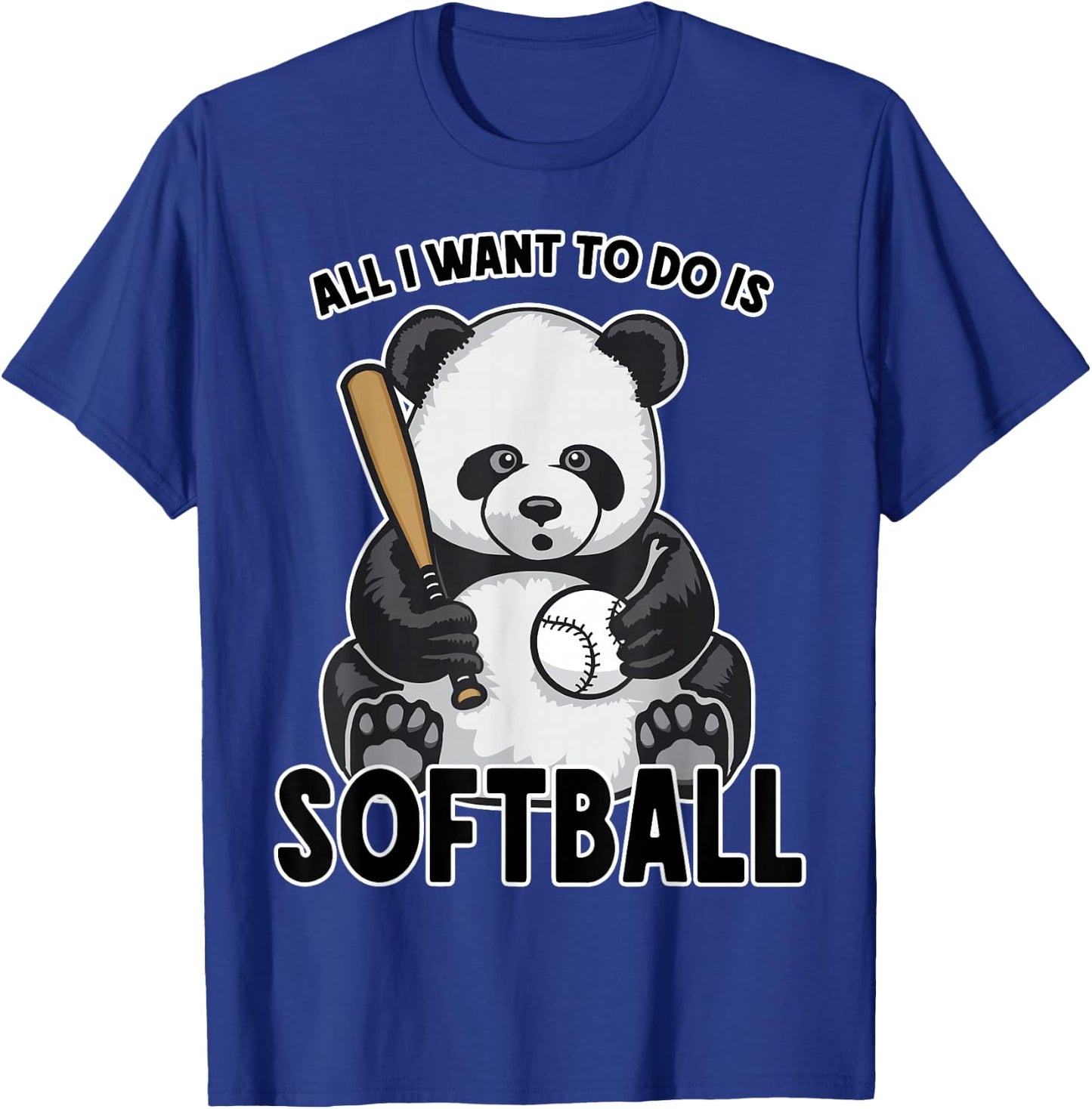 Panda Softball "Alles was ich want" ("Alles was ich want") is a T-Shirt - T-Shirt | Royal