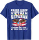 Proud Niece Of A Vietnam Veteran Military Freedom Isn't Free T-Shirt - T-Shirt | Royal