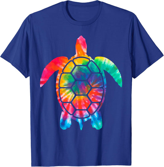 Turtle Tie Dye Hippie Diving Diver Gift T-Shirt - T-Shirt | Royal