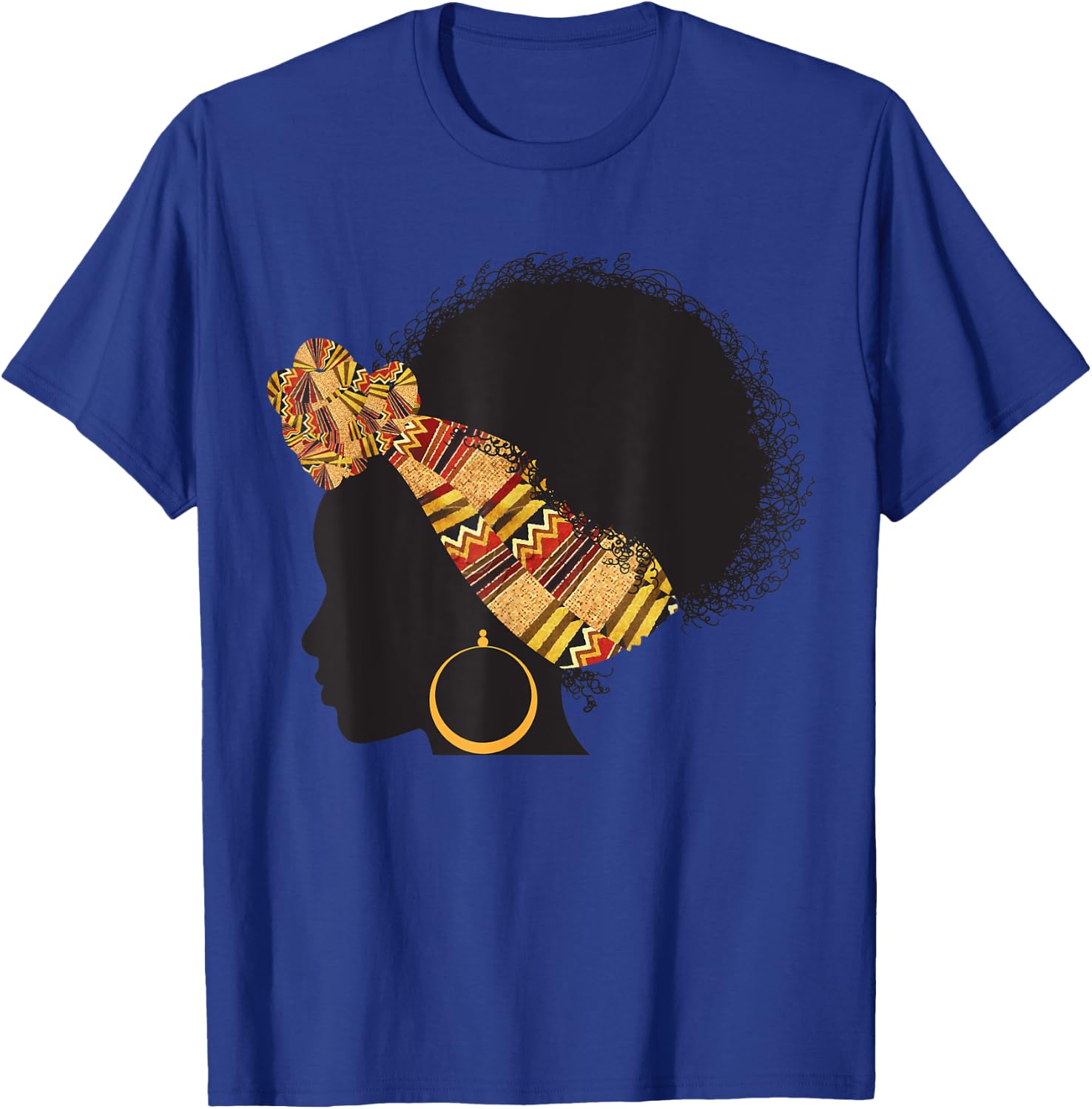 Funny Kente Cloth Head Wrap Gift African American Women T-Shirt - T-Shirt | Royal