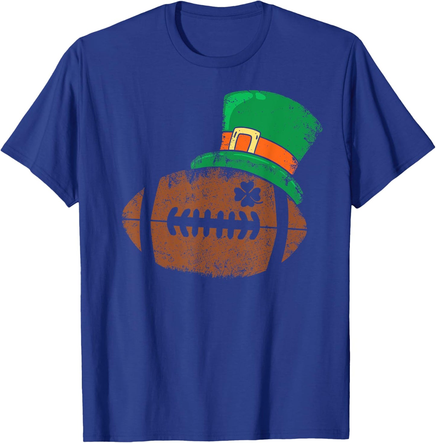 Football St Patricks Day Shamrock Sports T-Shirt - T-Shirt | Royal