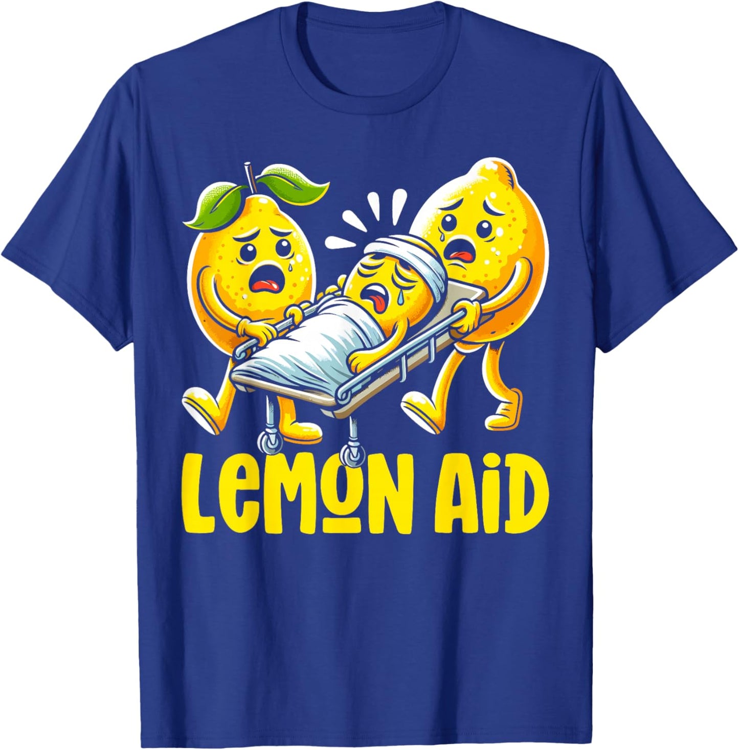 Lemon Aid Funny Lemonade Pun Summer Fruit Lemon Juice Lover T-Shirt - T-Shirt | Royal