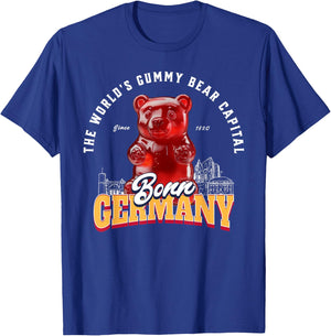 Bonn Germany World's Gummy Bear Capital Since 1920 Candy T-Shirt - T-Shirt | Royal